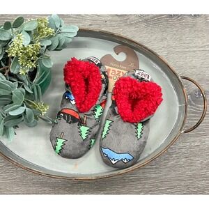 Lazy One Happy Camper Fuzzy Feet Slippers‎ Youth 12-1 (XS)